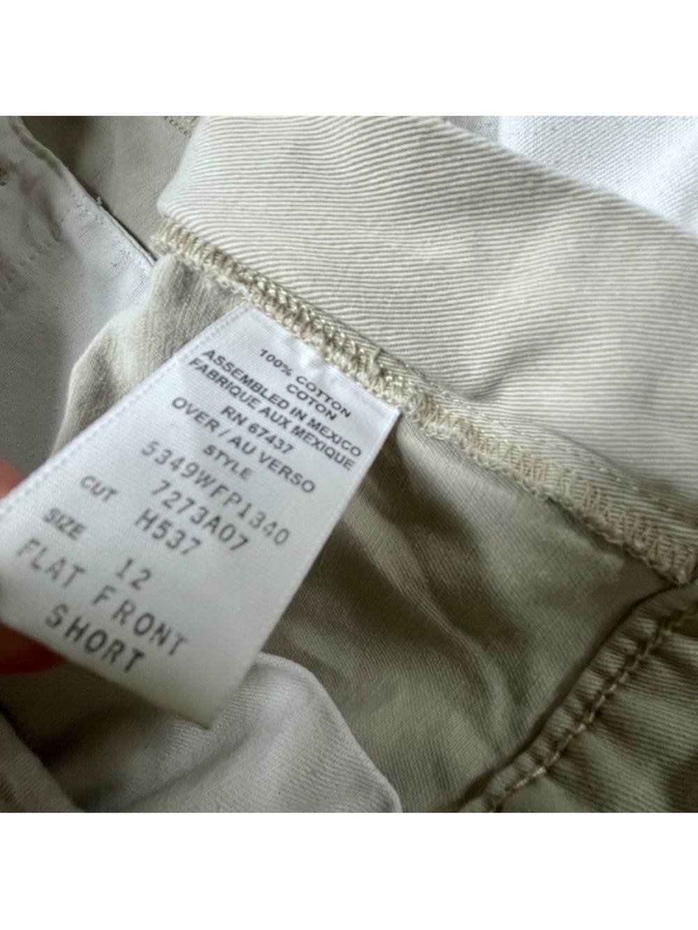 VINTAGE Polo Jeans Co Ralph
Lauren Flat Front Shorts
womens 12 Beige 5" Inseam - Picture 5 of 7